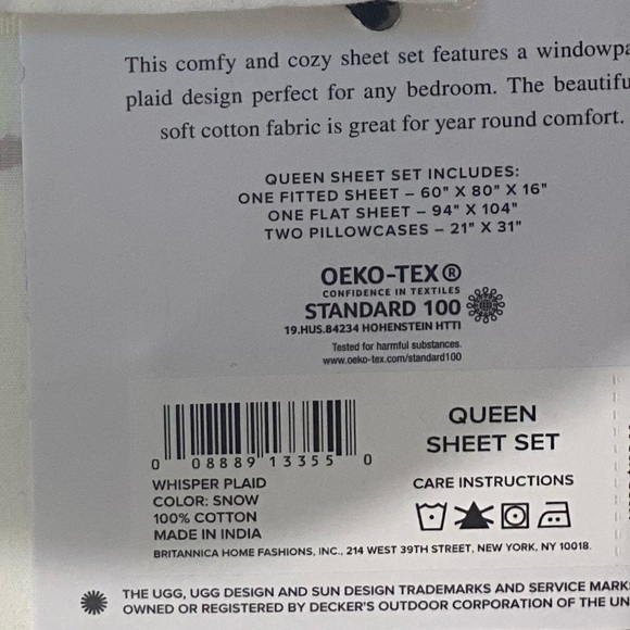 ⚡️UGG Queen Garment Wash Sheet Set - Picture 3 of 3